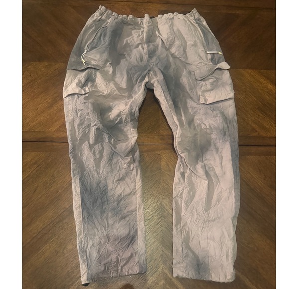 Kith Other - Kith Mens Grey Cloud Wash Nylon Cargo Pants XXL Relaxed Bungee Hem Joggers |V1